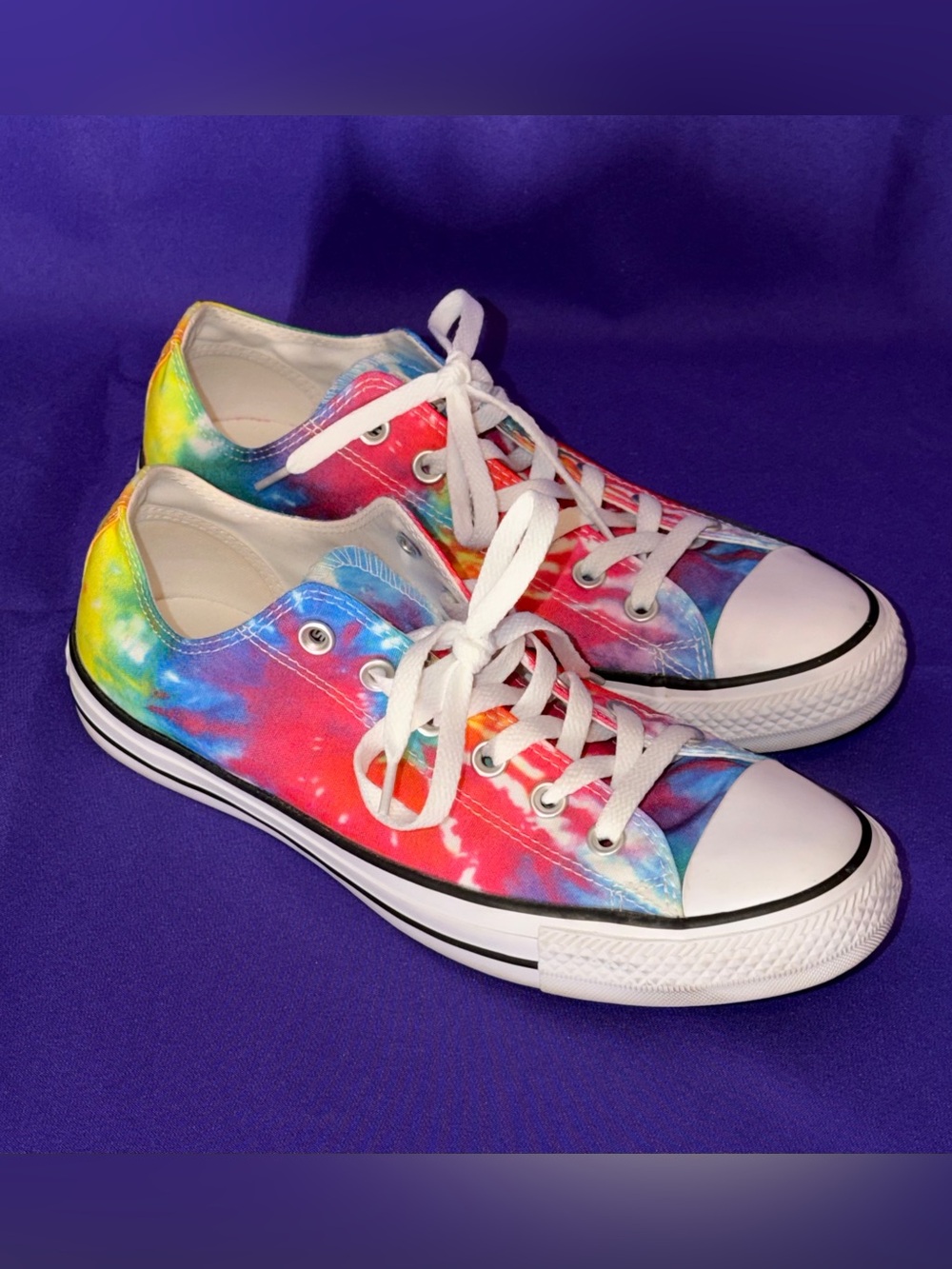 Converse All Star Unisex Adult Rainbow Tie-Dye Low Top Sneakers M7.5/W9.5 EUC